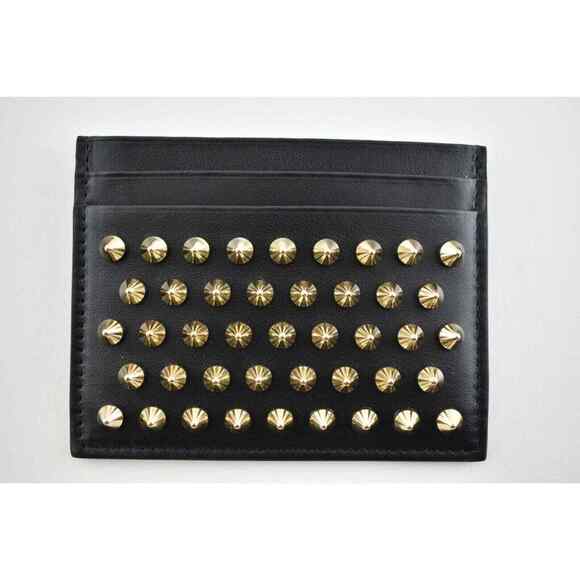 Christian Louboutin Handbags - Christian Louboutin W Kios Black Leather Gold Spike Credit Card Holder Wallet